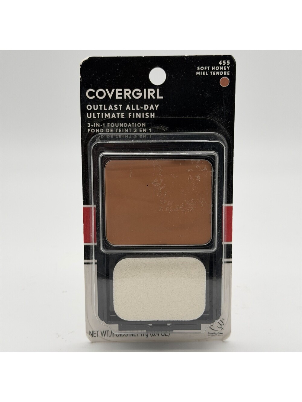 CoverGirl Outlast Ultimate Finish 3-in-1 Foundation 455 Soft Honey 0.4 oz NEW